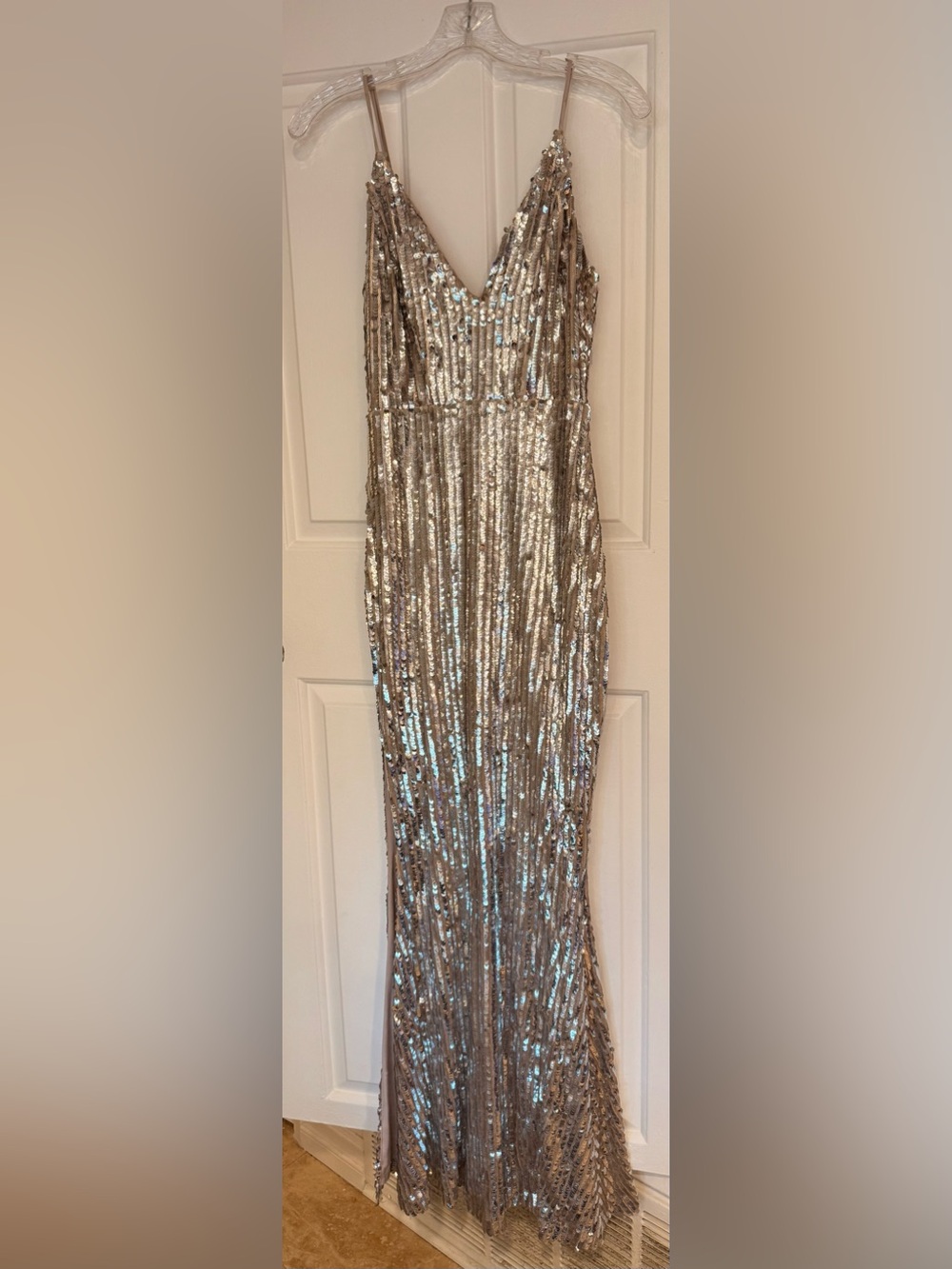 Fashion Nova Women's Silver and Gold Dress size small